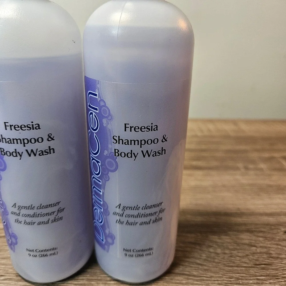 Dermacen Freesia Shampoo and Body Wash 9oz 2 Bottles Gentle 2-in-1 Cleanser USA